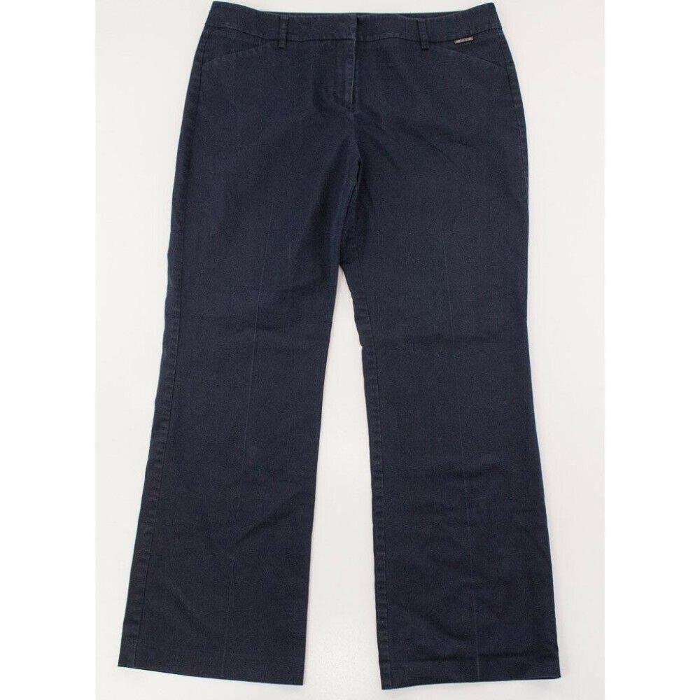 New York & Company Trouser Pants 12 Blue Stretch